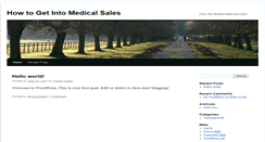 Desktop Screenshot of how-to-get-into-medical-sales.com